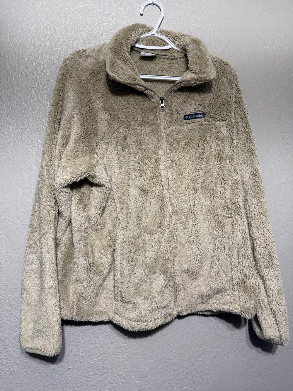 Columbia Woman Canyon Camp Sherpa Full Zip Fleece Jacket Coat size XL High Pile